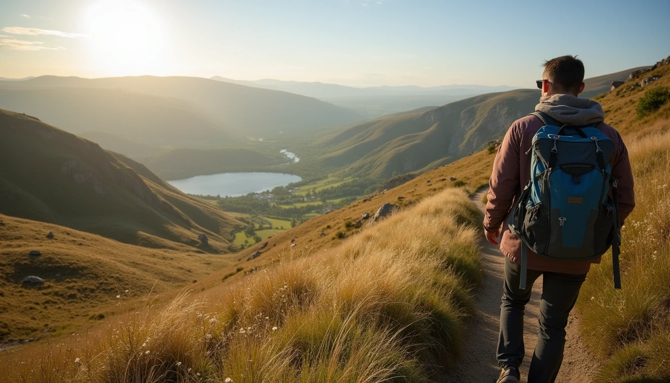 Hiking trail at dawn